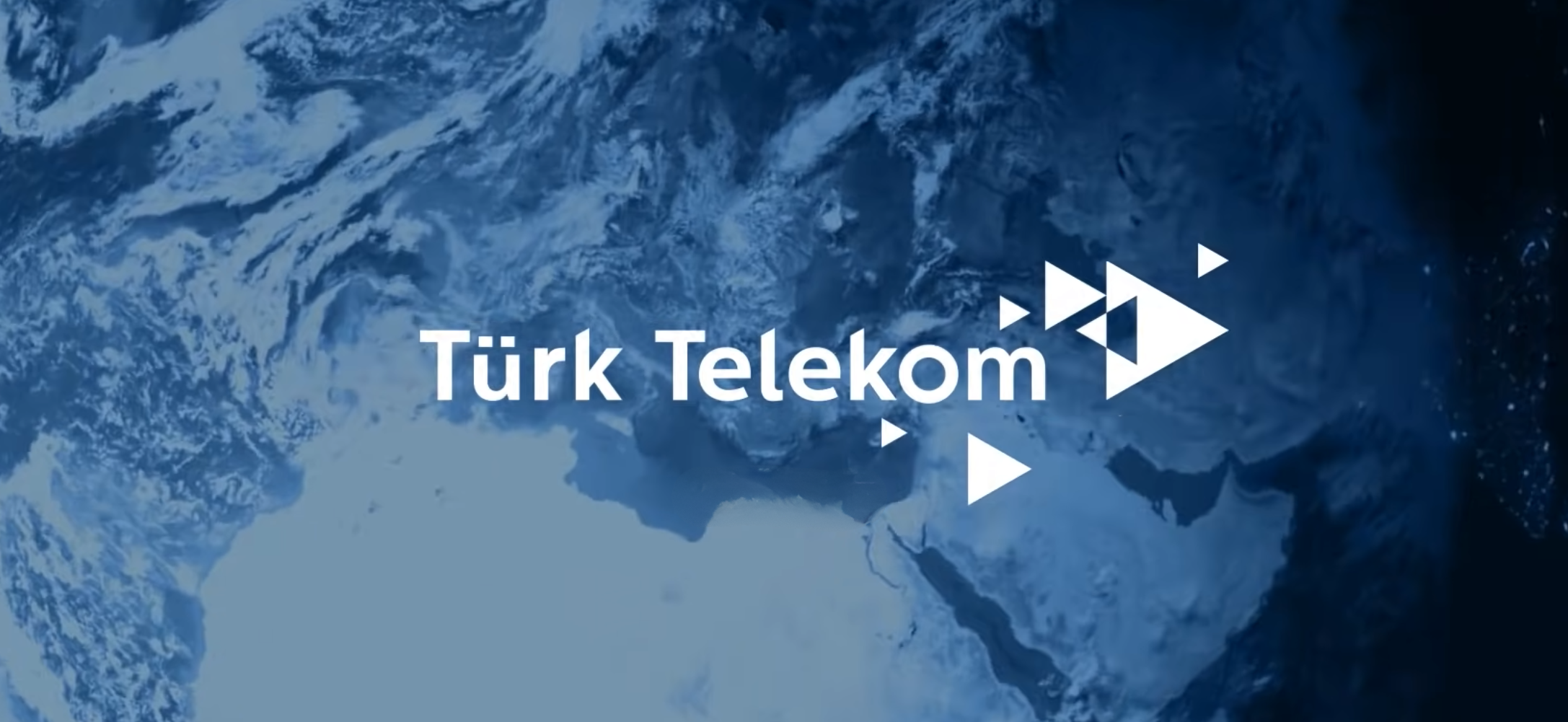 The Türk Telekom logo above an illustration of a network graph